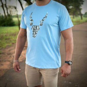 Horing Bok kop Blou T-hemp